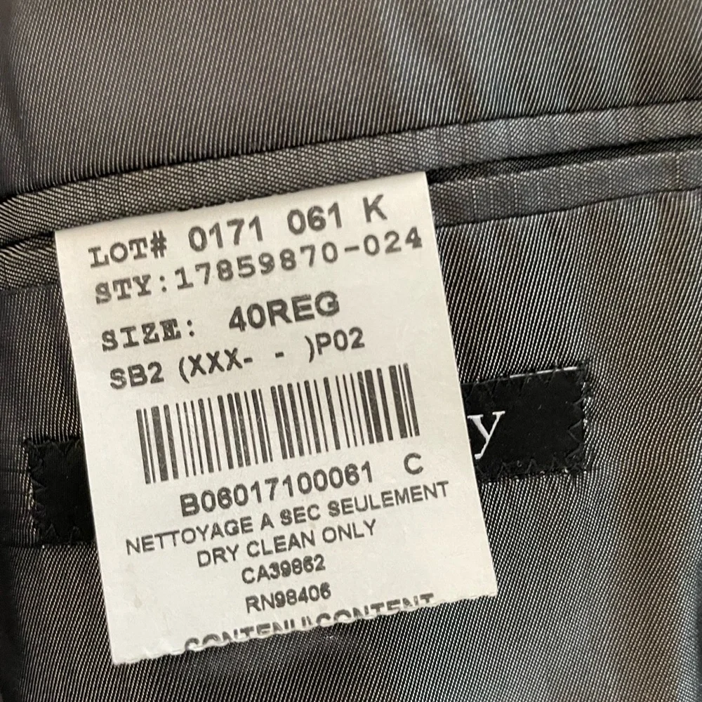 Theory Made in Canada Striped Wool Peak Lapel Jacket in‎ Gray 40 R $595